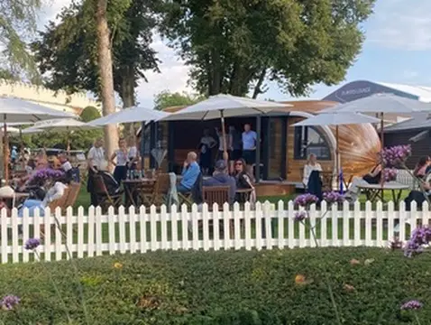 Timeless Composites structures at an outdoor hospitality event